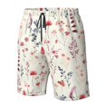 thumbnail image 4 of Logiee Wildflower Watercolor 3 Print Mens Swim Trunks Quick Dry Board Shorts,Breathable Hawaii Beach Shorts Swimwear Bathing Suits-3X-Large, 4 of 6