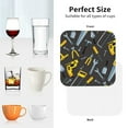 thumbnail image 6 of Honeii Repair tools (2) Print Leather Coaster Set of 4, Ideal for Safeguarding Your Furniture from Drinks Spills and Effortless cleanup-Square, 6 of 6