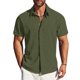 thumbnail image 1 of Camisa MAPICK casual de lino de manga corta con botones para hombre, 1 of 6