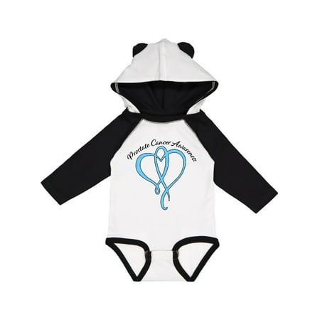 

Inktastic Prostate Cancer Awareness with Light Blue Heart Ribbon Gift Baby Boy or Baby Girl Long Sleeve Bodysuit