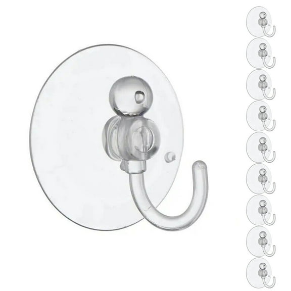 YFind 10Pc Suction Cup Hooks with Screw Nut 30-50 Mm Clear Sucker Pads Strong Adhesive Suction Holder for Car Glass Bathroom Wall Door,3cm
