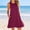 Wine, variant on Sundresses for Women 2025 Summer Casual Sleeveless Dress A-line Vacation Beach Sundress with Pockets Red L