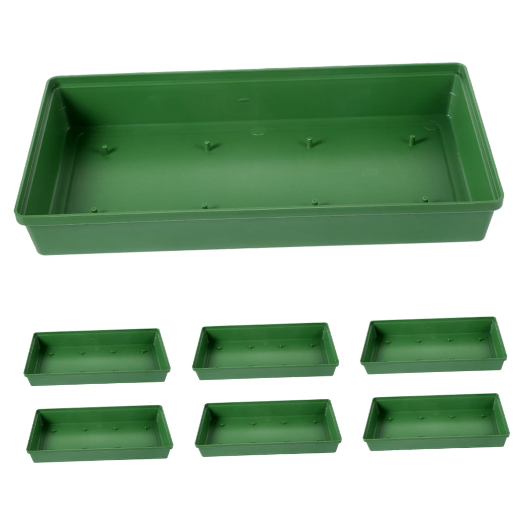Raindrops Flower Arrangement Base 7Pcs Green Plastic Floral Tray for Bouquets Decorators Special Events