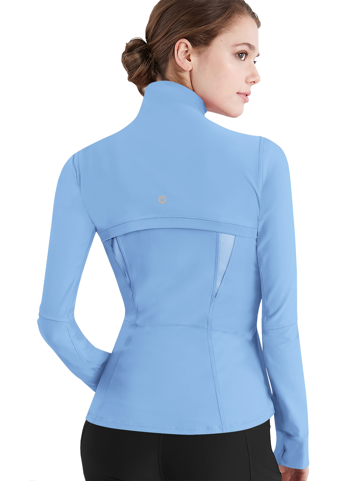 Made by Johnny Women's Running Shirt Full Zip Workout Track Jacket with