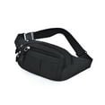 thumbnail image 1 of Qarigey Riñonera de tela Oxford para hombre, con cremallera, multibolsillos, informal, de repuesto, para hombro, cruzado, en el pecho, para deporte, Bolsas de mensajero y de hombro Negro Qarigey  AP018585-02, 1 of 6