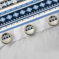 thumbnail image 4 of Manfei Retro Aztec Blackout Curtains Set of 2 (52x84 Each),Boho bohemian Style Window Curtains,Blue Beige Curtains and Drapes For Adults,Microfiber Bedroom Decor, 4 of 6