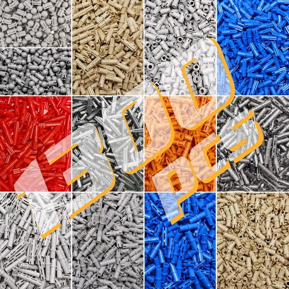 Technic Parts Compatible With Technical Brick Shaft Pin Bolt 1300 Small Particle Technology Loose Parts EV3 Tight Friction（Random color）