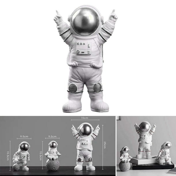 LCCCK Figurine d'astronaute - Sculpture d'astronaute noir et doré - Cadeau pour enfant - Décoration de chambre pour homme, maison et travaux manuels - Accessoires de bureau - Décoration de table