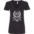 thumbnail image 3 of Inktastic Born in 1956 Limited Edition Women's V-Neck T-Shirt, 3 of 5