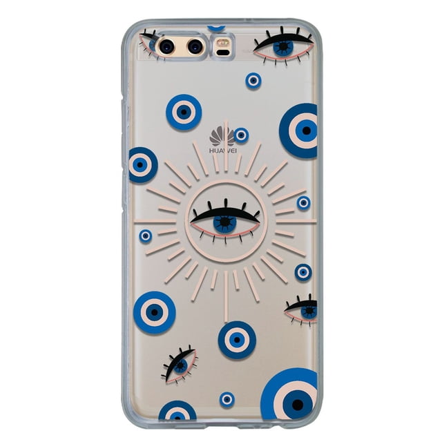 Funda Para Huawei P10 Ojo Turco y Sol, Uso Rudo, InstaCase Protector para Huawei P10 Antigolpes, Case Ojo Turco y Sol
