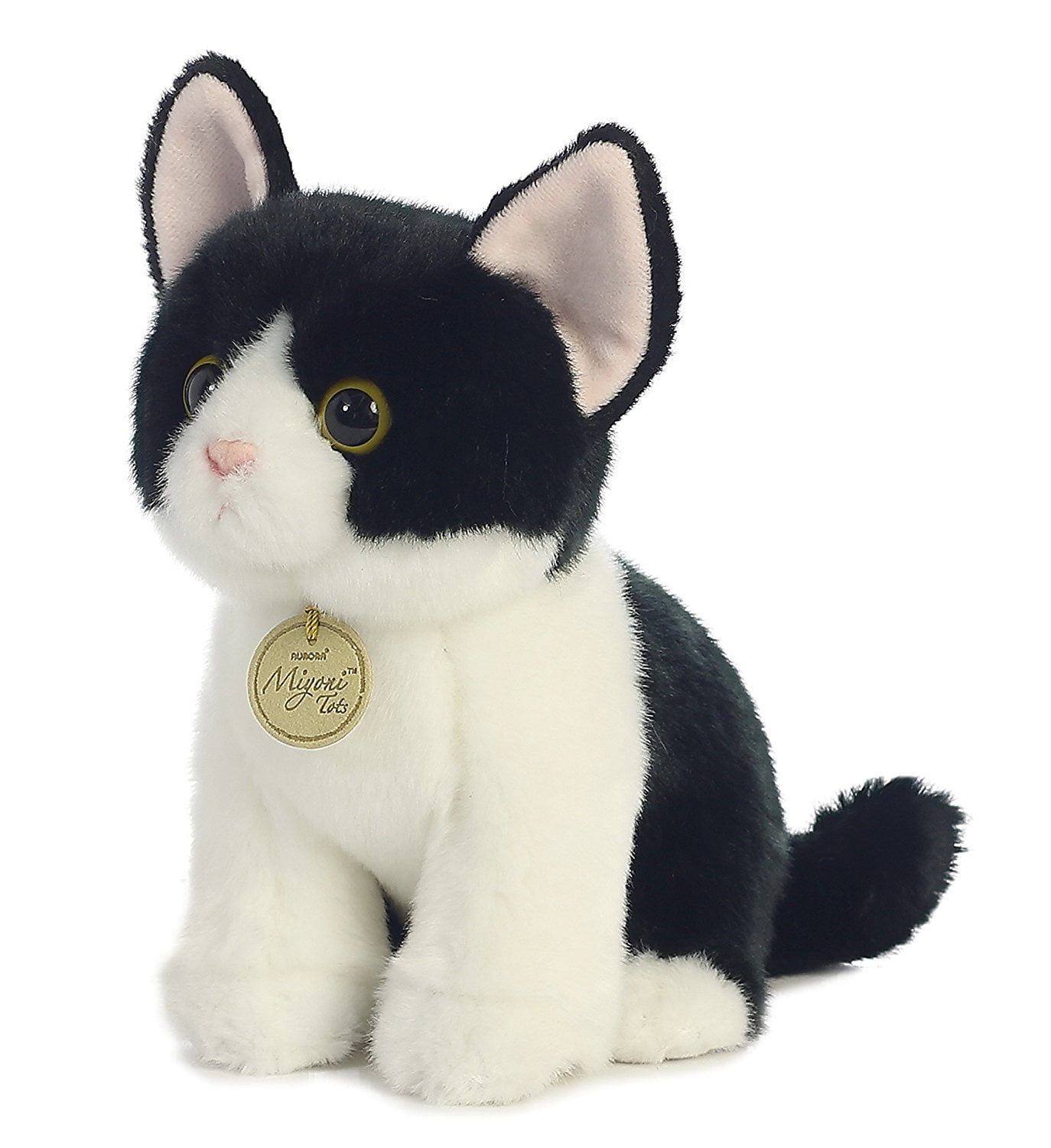 Tuxedo Black and White Cat Aurora Miyoni Collection by Aurora 8.5" Long 