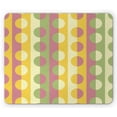 thumbnail image 1 of Abstract Mouse Pad, Retro Textured Circle Geometric Shapes over Striped Grid Background Soft Design, Rectangle Non-Slip Rubber Mousepad, Multicolor, by Ambesonne, 1 of 2