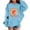 Light Blue, variant on Tiijoy Girls Hoodie Football Graphic Print Hooded Sweatshirt Pullover, Sizes 18-24M