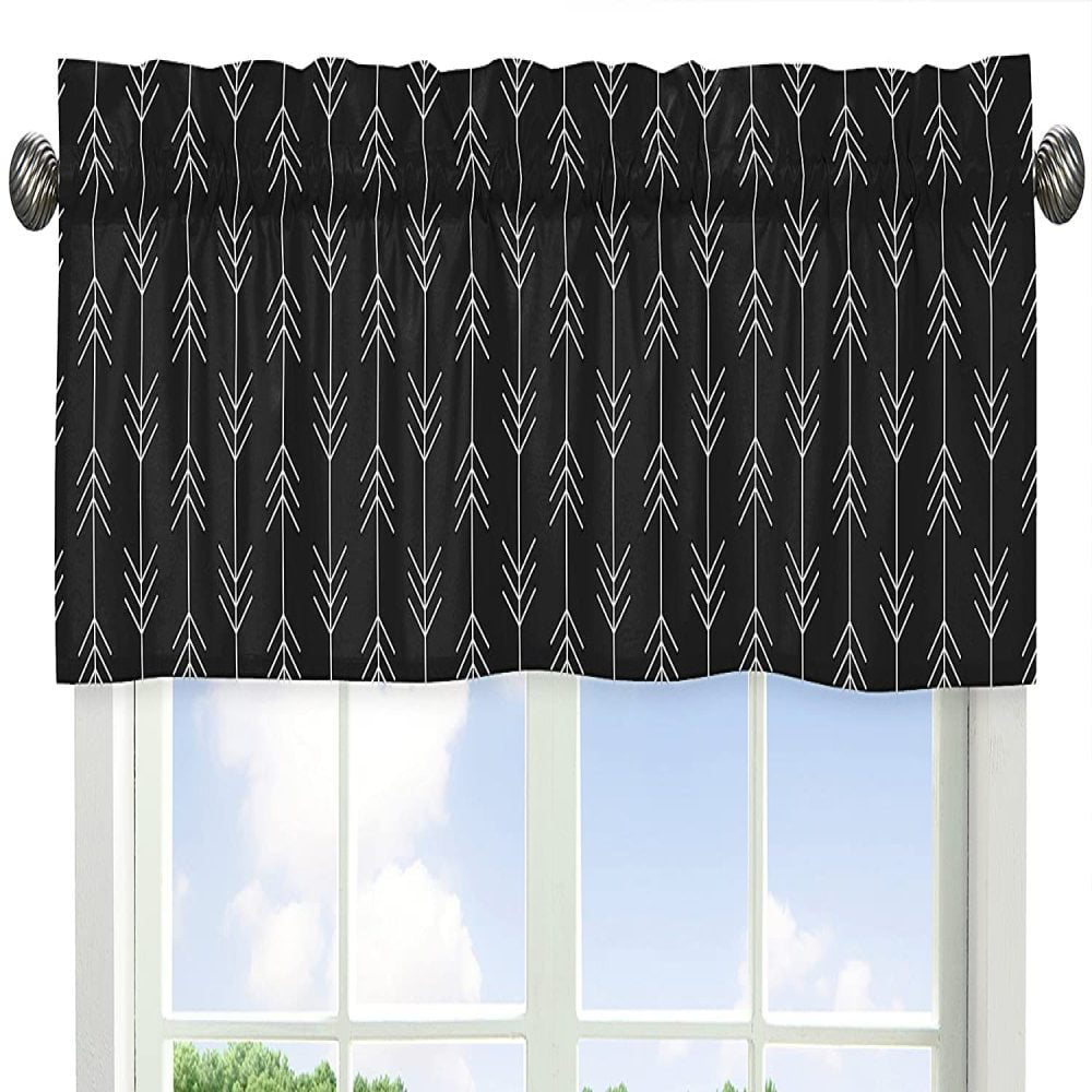 Sweet Jojo Designs Black and White Woodland Arrow Window Treatment Valance for Rustic Patch Collection