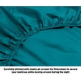 thumbnail image 2 of Oxford Collection 600 Thread Count Deep Pocket Egyptian Quality Cotton Solid Sheet Set (King, Teal), 2 of 3