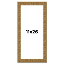 11x26 Frame Black and Gold Distressed Solid Wood Sonoma Picture Frame | 1.625 Inch Moulding Width |