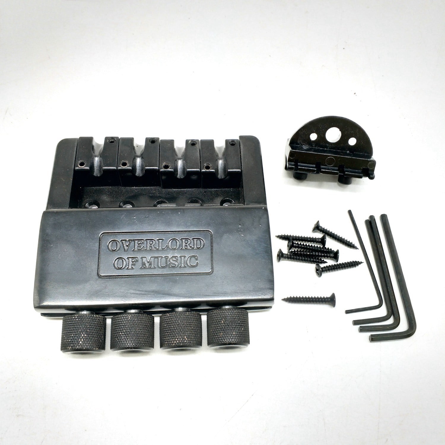 1 Set 4 String Headless Guitar Bridge System Electric Part for Headless Electric Replacement