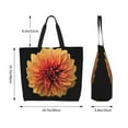 thumbnail image 5 of Rocae Orange Dalia for Big Capacity Shoulder Bag with Pockets,Tote Bag for Women Handbag, 5 of 8
