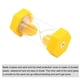 thumbnail image 3 of Temporizador de arena de 3 minutos Uxcell, reloj de arena pequeño hexagonal, reloj de cuenta regresiva de vidrio de arena amarillo, 3 of 5