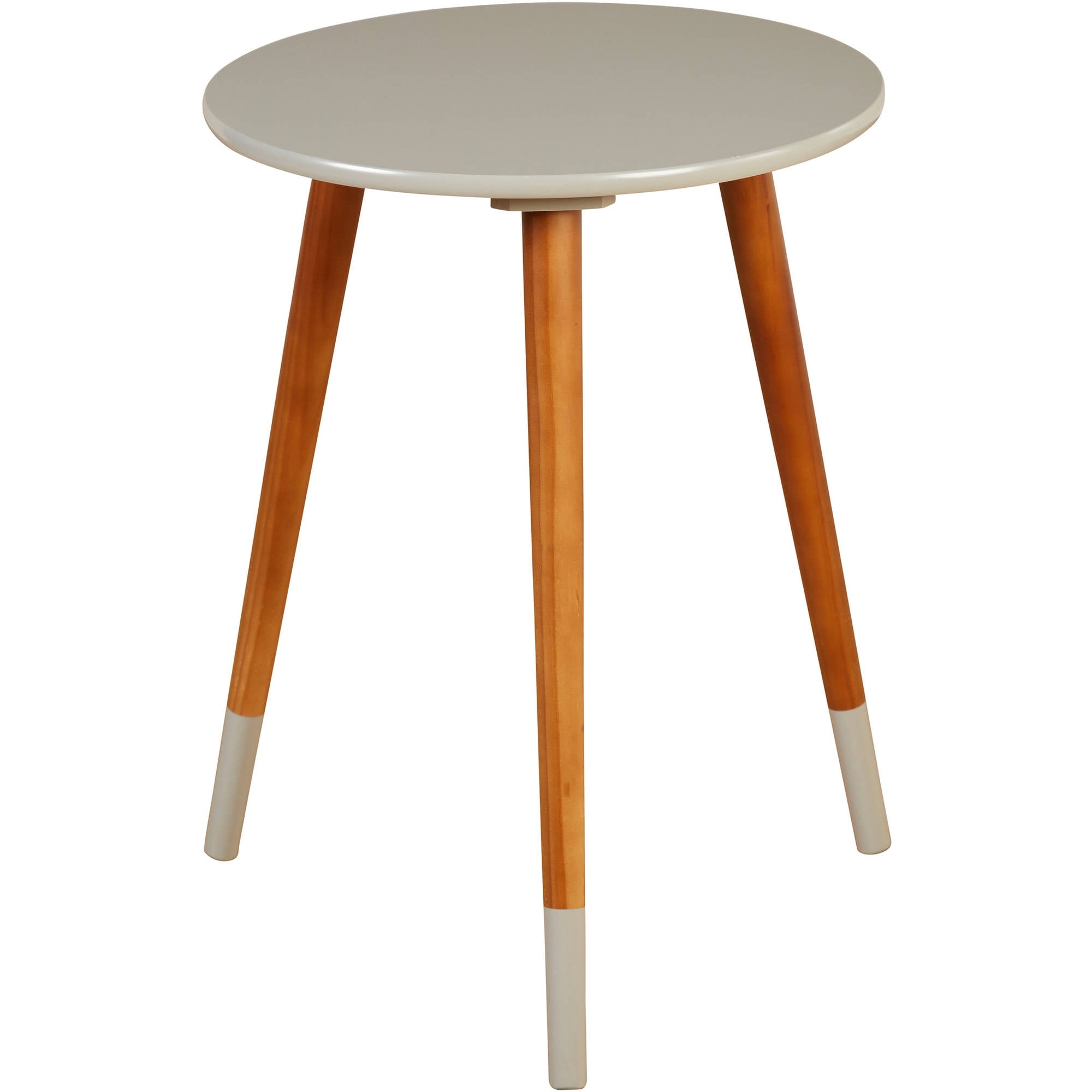 Sara Midcentury Modern End Table in Multiple Colors with Walnut Legs