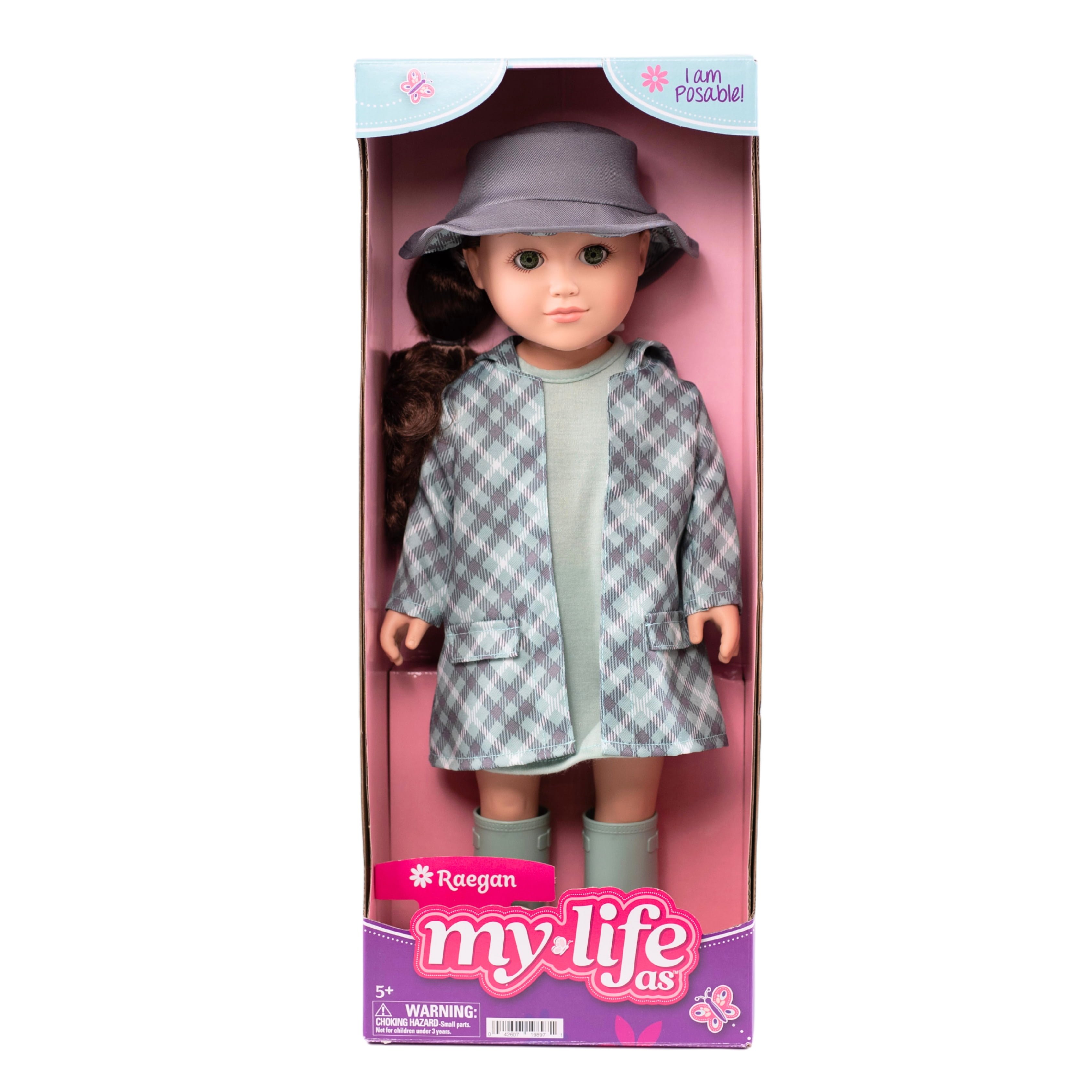 My Life As Raegan Posable 18-inch Doll, Brunette Hair, Green Eyes, MLA Raegan Doll