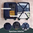 thumbnail image 5 of 20 inch Carry on Luggage for Airplane, Hardside Expandable Suitcase with Spinner Wheels, Lightweight Rolling Luggage, Dark Green - WD588, 5 of 10