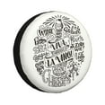 thumbnail image 1 of Fotbe Wine Funda de Llanta de Repuesto con Estampado, Engrosada, Ajuste Universal para Jeep, Remolque, RV, SUV, Camión-14 inch, 1 of 6