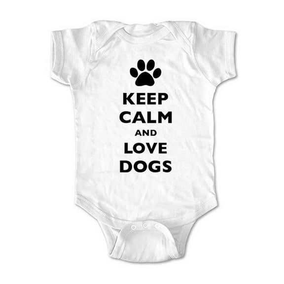 Keep calm and love dogs  - wallsparks cute & funny Brand - baby one piece bodysuit - Great baby shower gift!