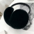 thumbnail image 3 of CYSFASHION Ear Muffs for Women Plush Soft Fluffy Cover Adjustable Foldable Warmers Furry Earmuffs Black, 3 of 3