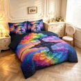 thumbnail image 2 of Homewish Romantic Tree Of Life 7-Piece Twin Bedding,Night Starry Sky Bedding Comforter Set,Blue Purple,Black Reversible, 2 of 8
