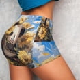 thumbnail image 2 of Sikiie Clear Sky Cute Sunflower Panda Print Workout Shorts Women Scrunch Butt Gym Shorts Seamless High Waist Tummy Control Yoga Biker Athletic Shorts, 2 of 5