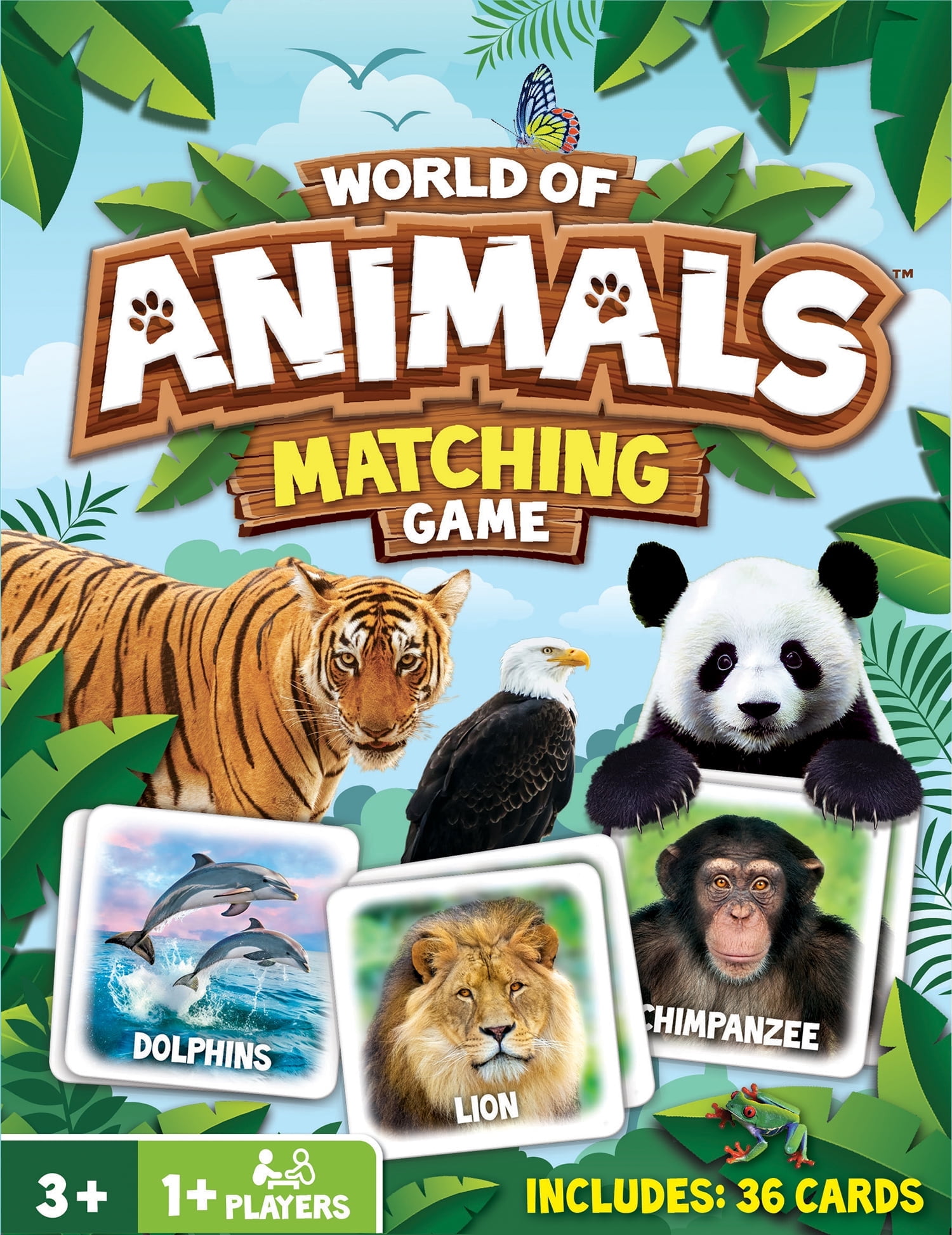 MasterPieces World of Animals Matching Card Game