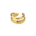 thumbnail image 1 of Classic Twist Chain Open Rings For Women Zircon Stainless Steel Geometric Twist Wrapped Couple Ring Wedding Aesthetic Jewelry, 1 of 5