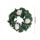 thumbnail image 3 of Corona de plantas artificiales con rosas para puerta de entrada | Decoración de pared para interiores y exteriores de 42 cm, ideal para todo el año | Arreglo floral rosa, blanco y rojo para el hogar, 3 of 6