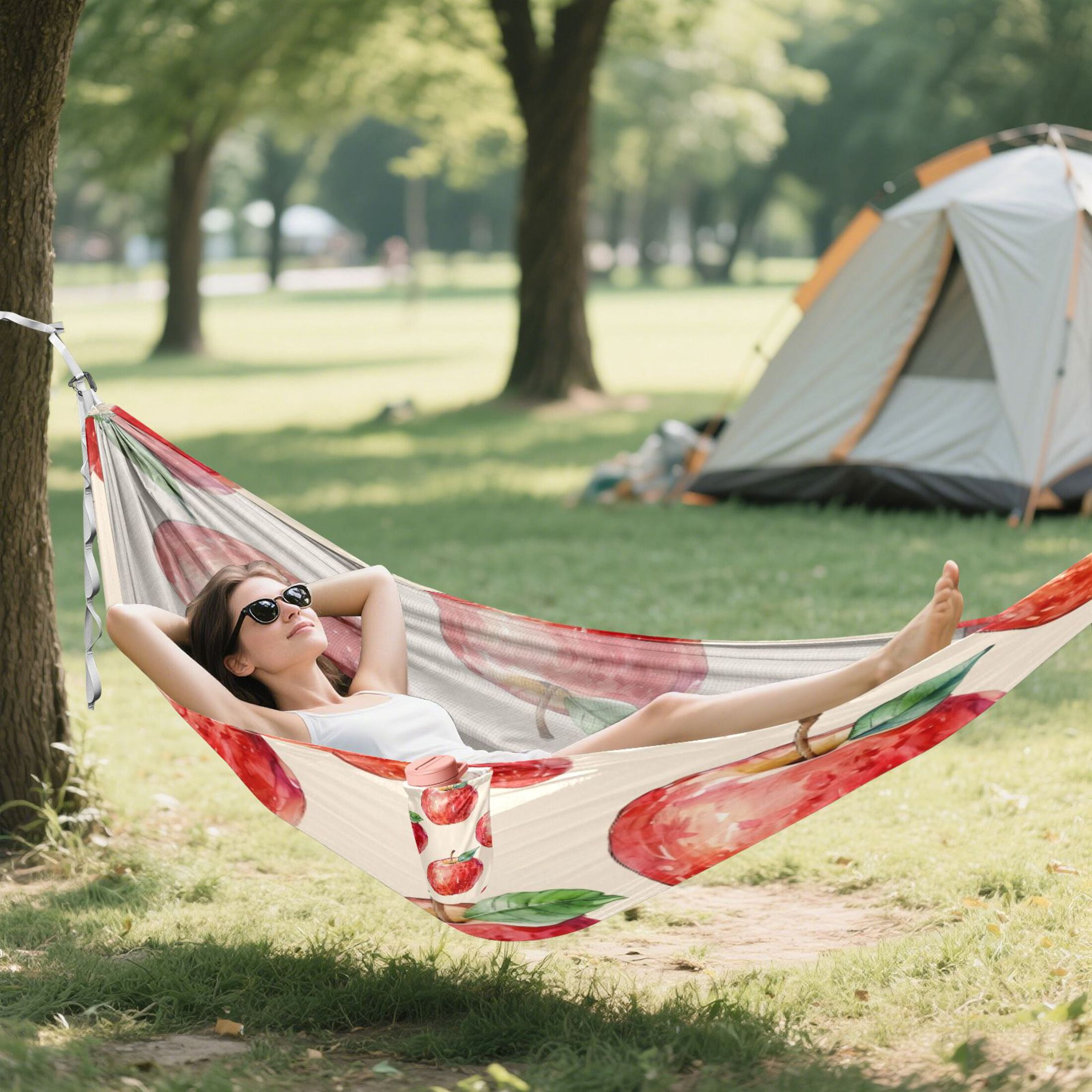 Hammock Camping Hammock Nylon Portable Hammock Travel Camping Hammock Red Apple