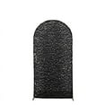 thumbnail image 2 of BalsaCircle 7 ft Black Fitted Sparkly Big Payette Sequin Round Top Wedding Arch Backdrop Stand Cover Party Events Decorations, 2 of 8