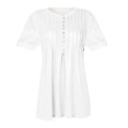 thumbnail image 4 of Camisetas con estampado floral con cuello en V para mujer Blusas femeninas cómodas de encaje con estilo Tops OAVQHLG3B Store lin121212, 4 of 5