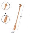 thumbnail image 2 of Cartoon animal stirring spoon wooden coffee spoon suitable for kitchen 2PCS, 2 of 12