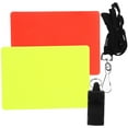 TUIBELYN 10pcs Referee Card Set with Whistle & Warning Cards for Soccer