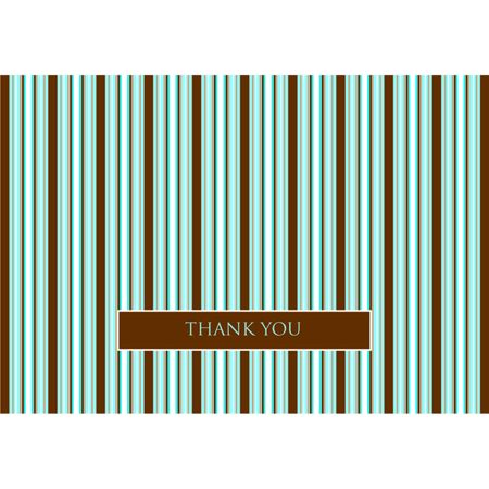 Masterpiece Studios 10667 Brown & Blue Stripes Thank You
