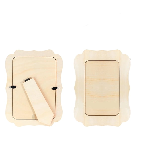 Wave Wooden Frame, DIY Creative Graffiti Wood Photo Frame for Home Desktop Ornament Craft Gift for Art Painting Display and Personalized Decor.