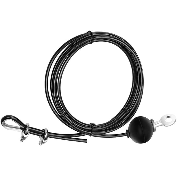 Soidarity 1 Uds. Kit de cuerda de alambre de acero para interiores DIY peso Multi Gym Cable Fitness polea gimnasio en casa equipo de Fitness con hebillas Gimnasios en casa Negro 2.5 millones Soidarity OD010758-01