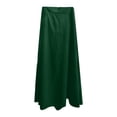 thumbnail image 5 of Arlun Women's Ankle Length High Waist A-Line Flowy Long Maxi Skirt with Pockets High Waisted Simple Solid Color Elegant Long Skirts Plus Size Outfit Dark Green XXXL, 5 of 5