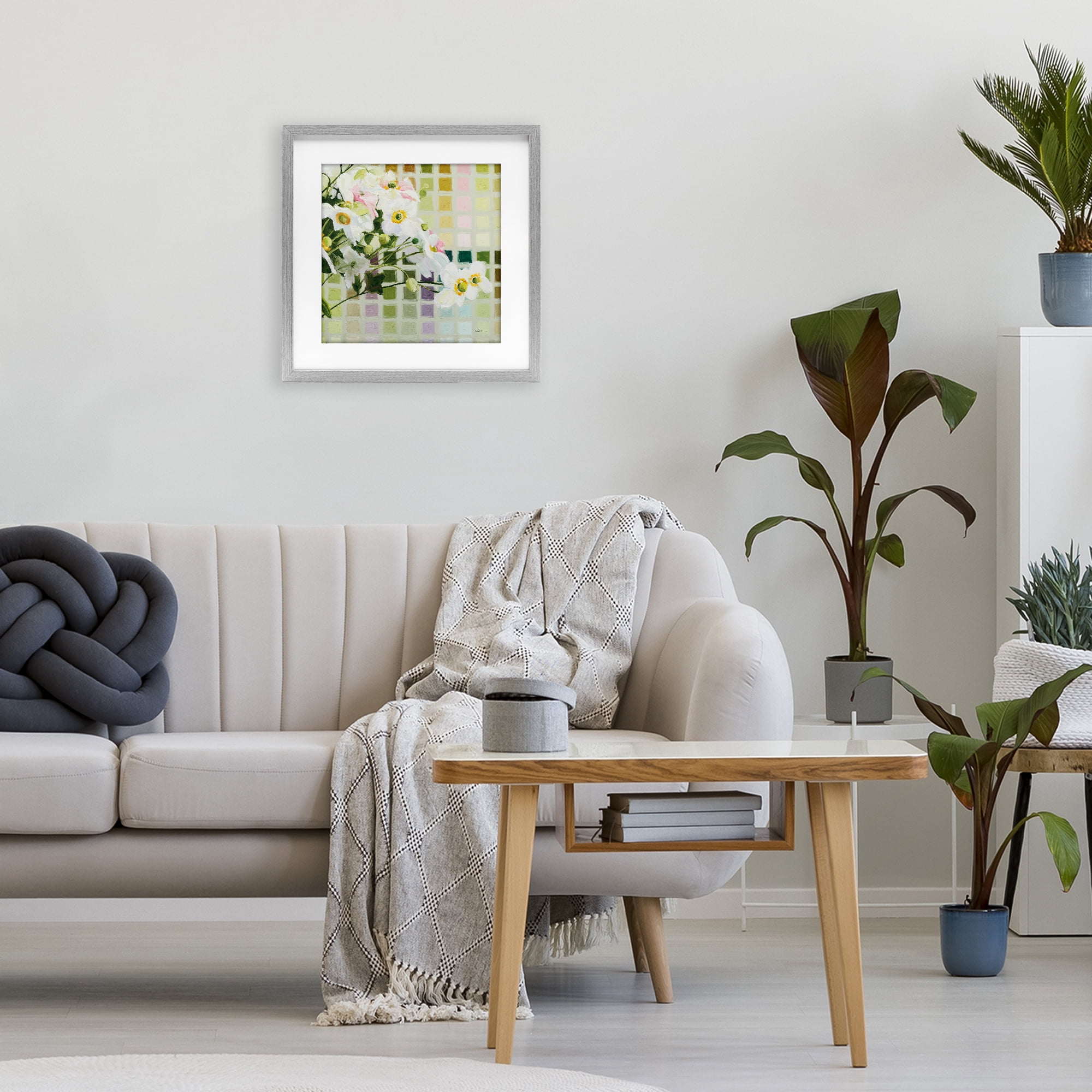 Stupell Industries Color Chart Daffodils Gray Framed Print Under Glass, design by Shirley Novak
