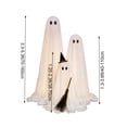 thumbnail image 3 of Sruoe 3 Pack Light Up Standing Fabric Ghost Yard Decorations, Witch Hat White Ghost Ornament, Kid Friendly Cute Halloween Decor For Front Porch Indoor Fall Home Layout, 3 of 7