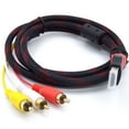thumbnail image 2 of ruhuadgb DOONJIEY compatible Male to 3 RCA AV Composite Male Connector Adapter Cable Cord, 2 of 4