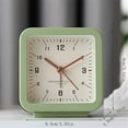 thumbnail image 2 of Analog Alarm Clock Square for Bedroom Living Room Study Room School Dormitory Office with Night Light Easy To Set Alarm, 2 of 7