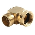 thumbnail image 2 of Garden Hose Swivel Elbow Connector 90 Degree Solid Brass (2 pcs), 2 of 8