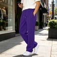 thumbnail image 5 of Mens Sweatpants Casual Wide Leg Loose Fit Lounge Pants Fashion Baggy Lightweight Joggers With Pockets, 5 of 5