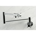 thumbnail image 2 of Kingston Brass KS4101DX Concord Wall Mount Pot Filler Faucet, Polished Chrome, 2 of 7